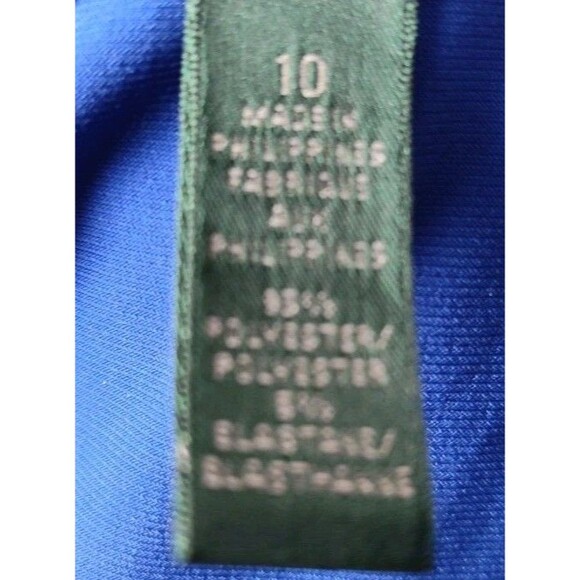 Lauren Ralph Lauren Womens Size 10 Ruched  Stretch Dress Faux Wrap Royal Blue - Picture 6 of 6